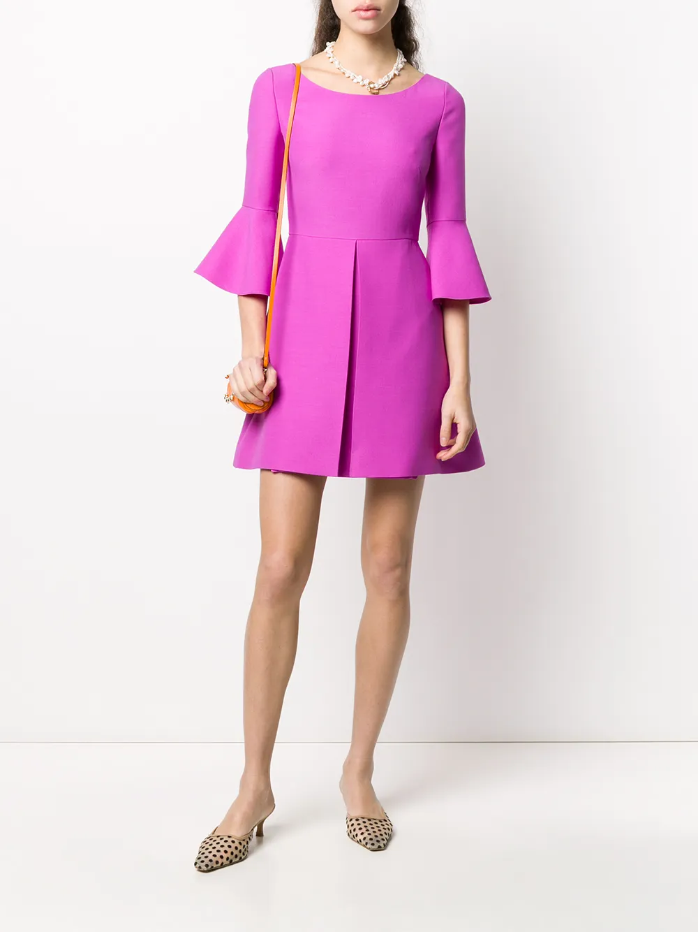 Valentino Garavani Flared mini-jurk Paars