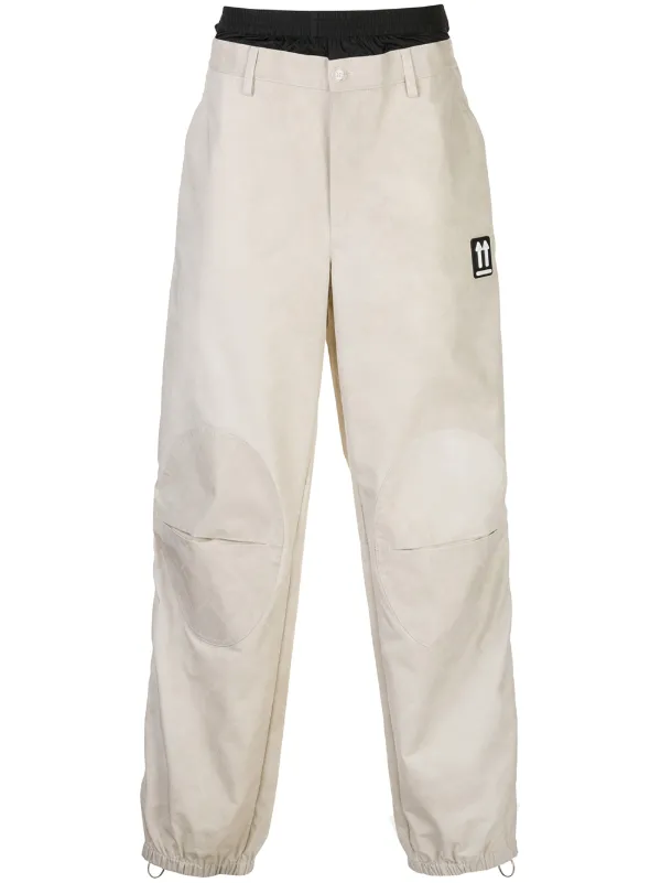 off white wide leg trousers