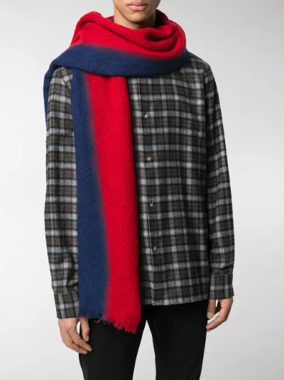 Farfetch Accessori Sciarpe Sciarpa con design color-block Rosso 