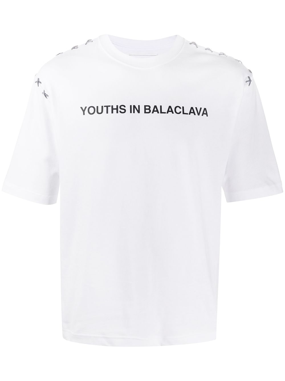 YOUTHS IN BALACLAVA STITCHING DETAIL T-SHIRT