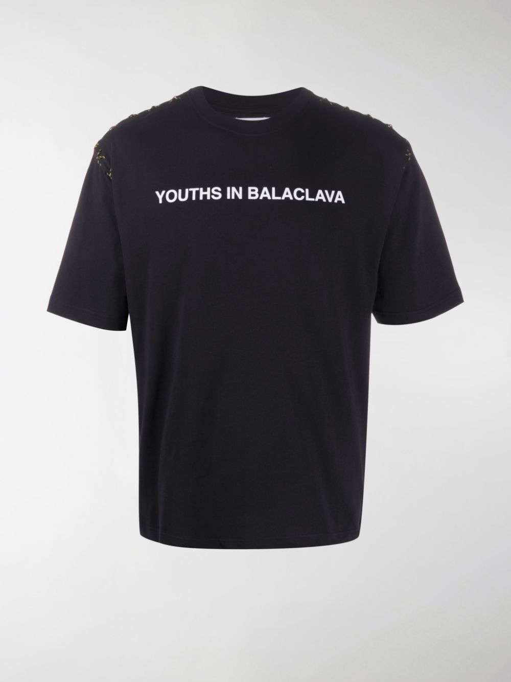 YOUTHS IN BALACLAVA STITCH DETAIL T-SHIRT,15010293