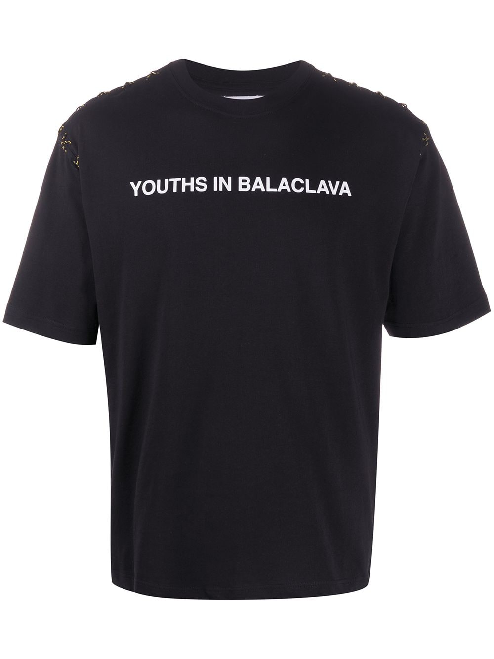 Shop Youths In Balaclava Stitch Detail T-shirt In Black