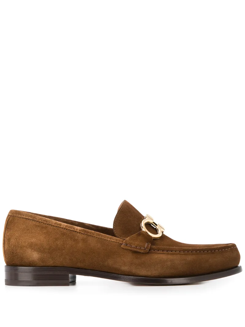 salvatore ferragamo men's bryden suede & patent leather smoking slippers