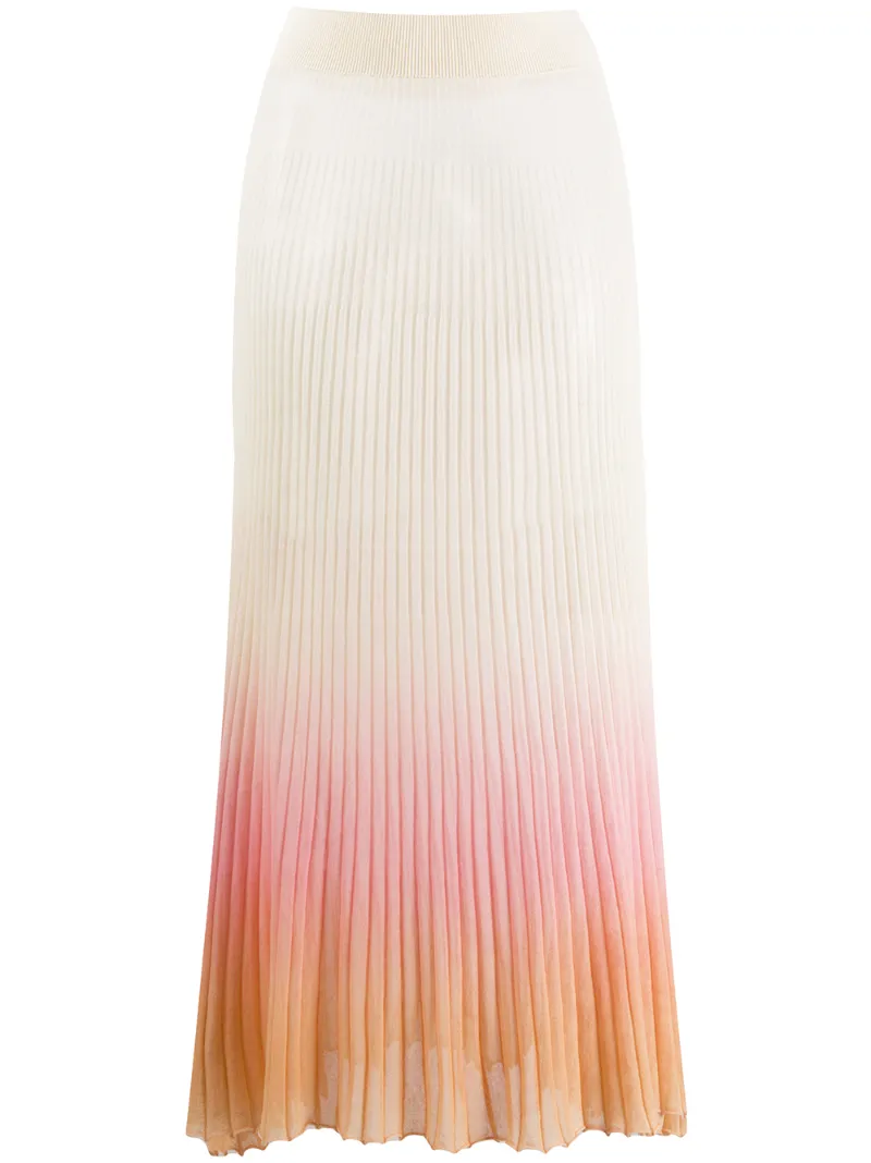 JACQUEMUS HELADO DEGRADÊ PLEATED KNITTED SKIRT