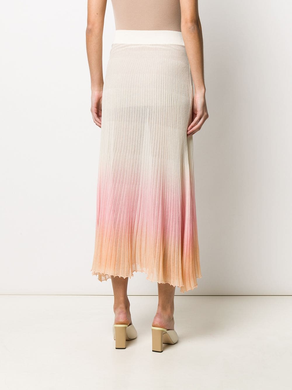 фото Jacquemus плиссированная трикотажная юбка helado с эффектом деграде