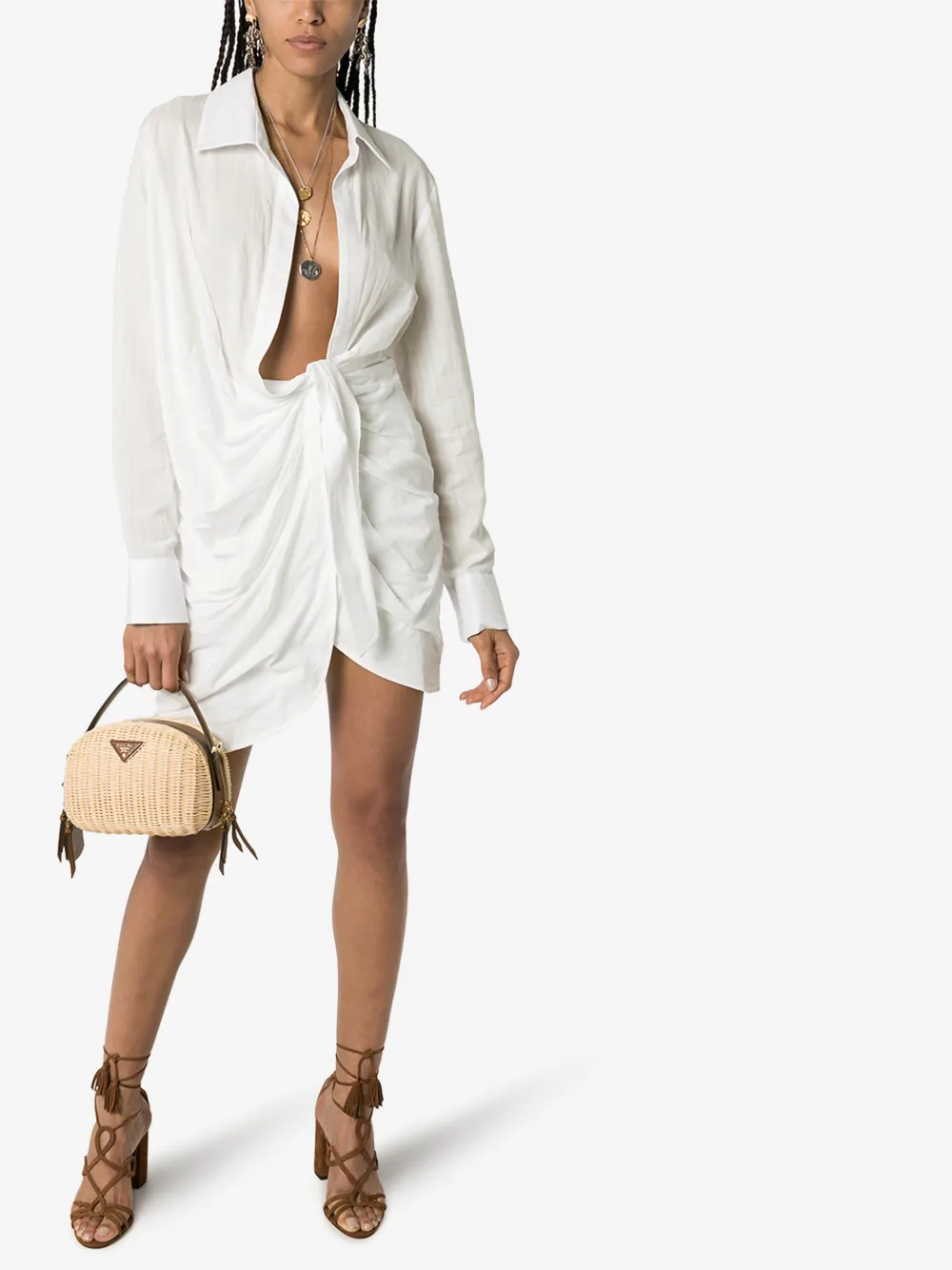 JACQUEMUS JACQUEMUS LA ROBE BAHIA COTTON SHIRT DRESS,201DR302011011015010686