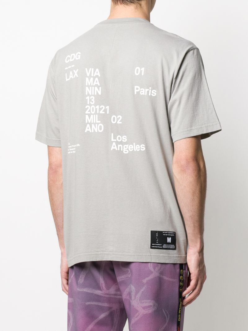 Shop Ben Taverniti Unravel Project Data-print T-shirt In Grey