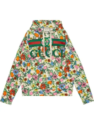 Gucci Logo Print Hoodie - Farfetch