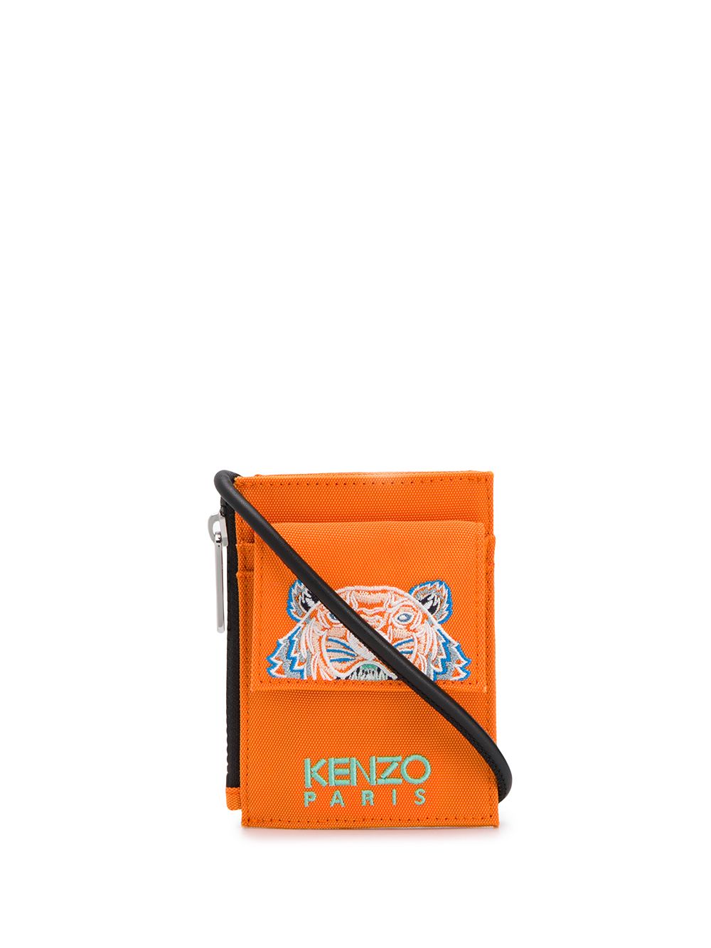 Kenzo Tiger Shoulder Strap Pouch In Orange