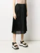 Moncler perforated pleated satin midi skirt