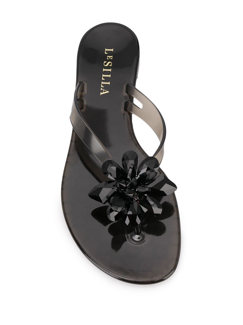 фото Le silla eris flower-appliqué flip-flops