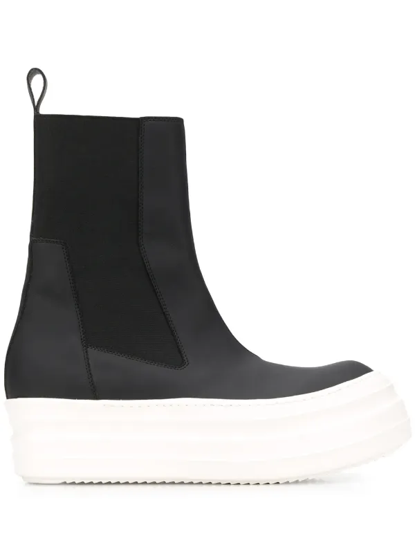 chunky sole black boots