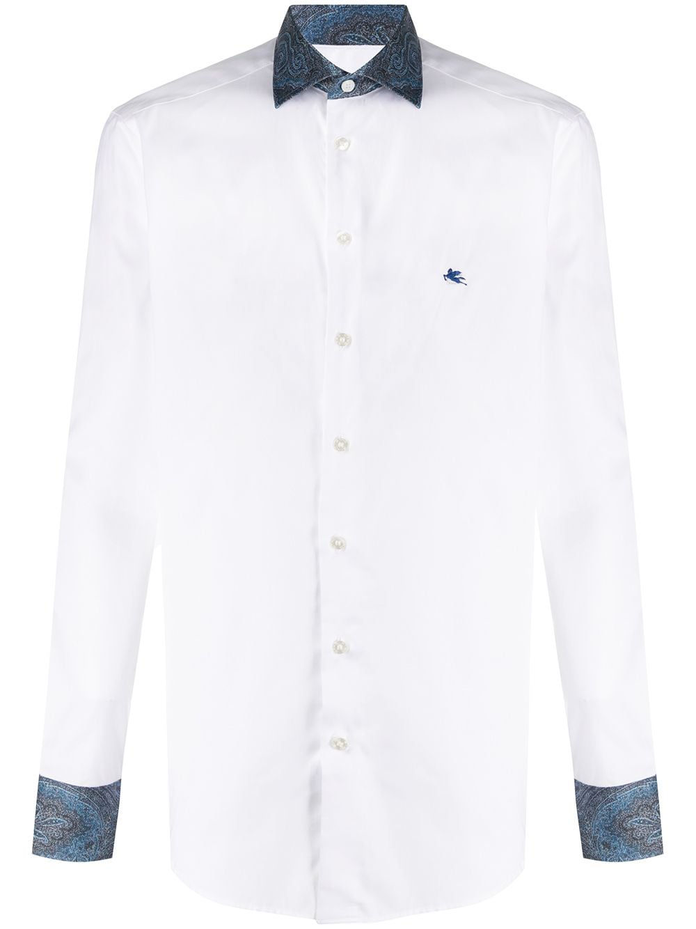 Etro Logo Embroidered Shirt In White