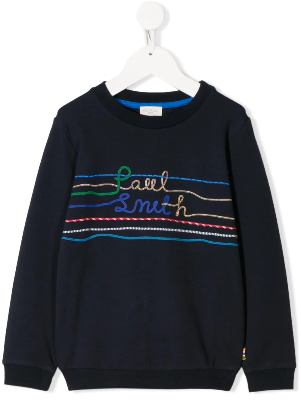 Paul Smith Junior Kids' Embroidered Sweatshirt In Blue