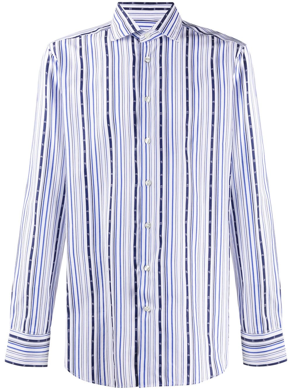 Etro Striped Long-sleeve Shirt In White