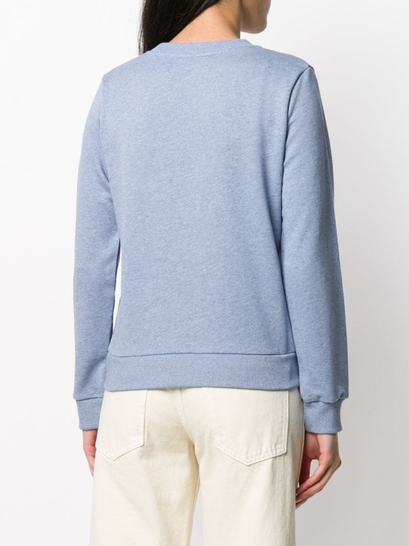 Shop Apc Long Sleeve Sweatshirt In Blue