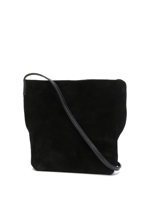 black suede crossbody purse