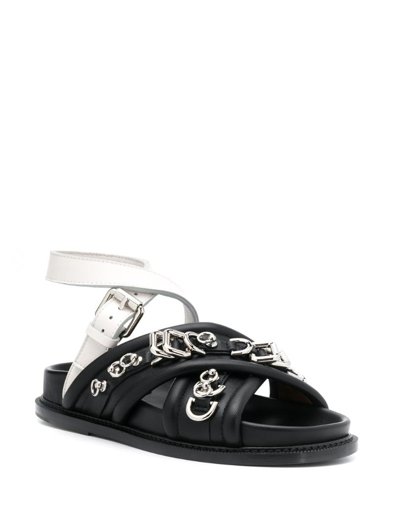 Shop Cedric Charlier D -ring Chunky Sandals In Black