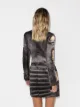 Moschino Macro briker-print blazer dress