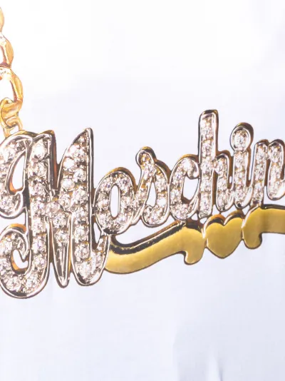 moschino logo necklace