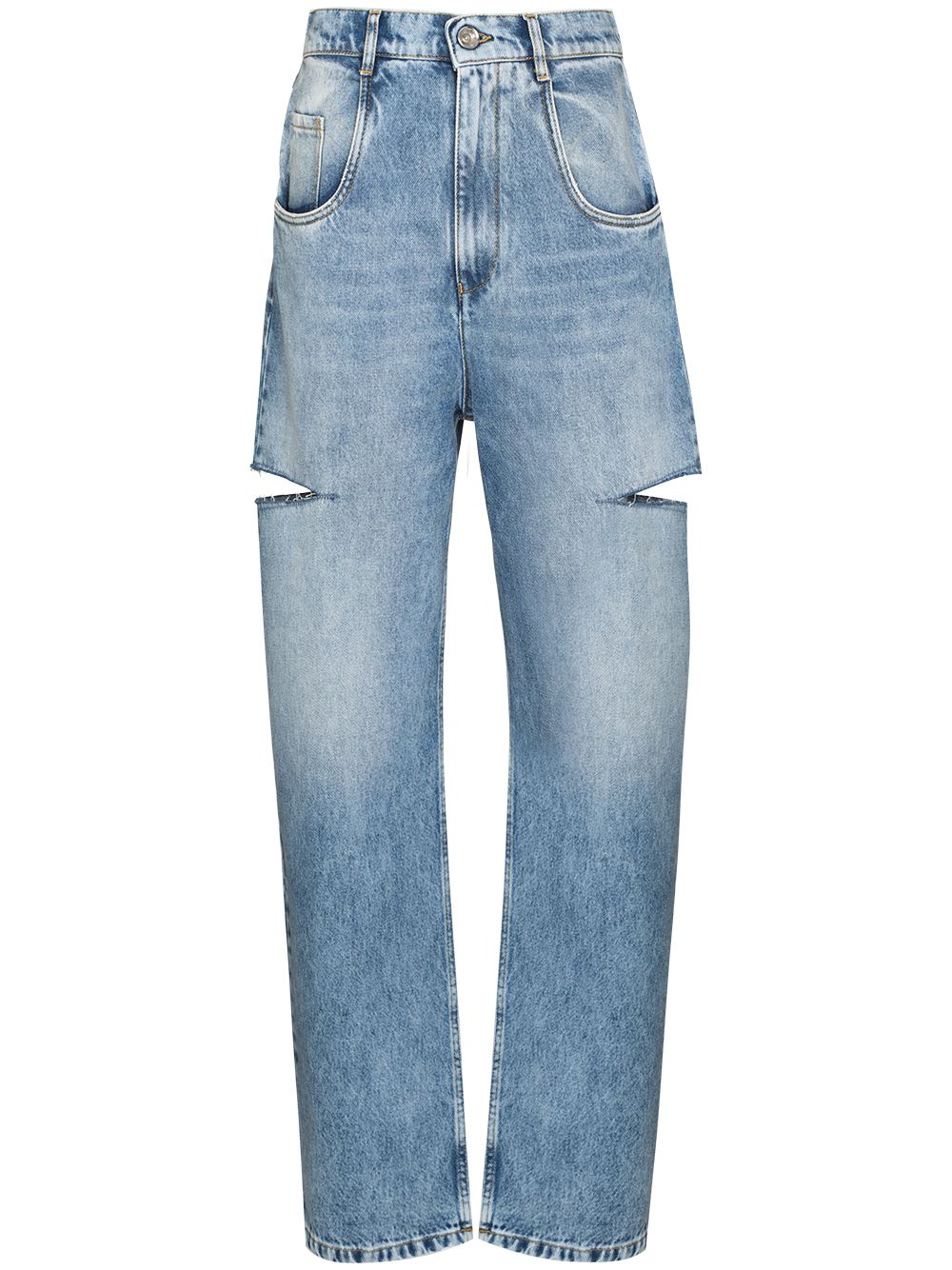 фото Maison margiela джинсы прямого кроя с разрезами