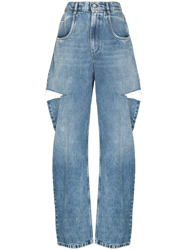 Maison Margiela Distressed straight-leg Jeans - Farfetch