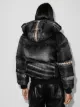 Moschino Marco Biker-print puffer jacket