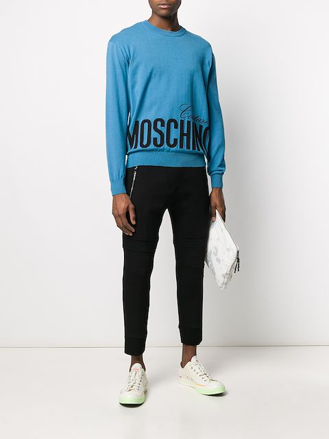 moschino logo jumper
