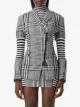 Burberry corset detail check blazer