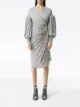 Burberry puff sleeve wrap dress