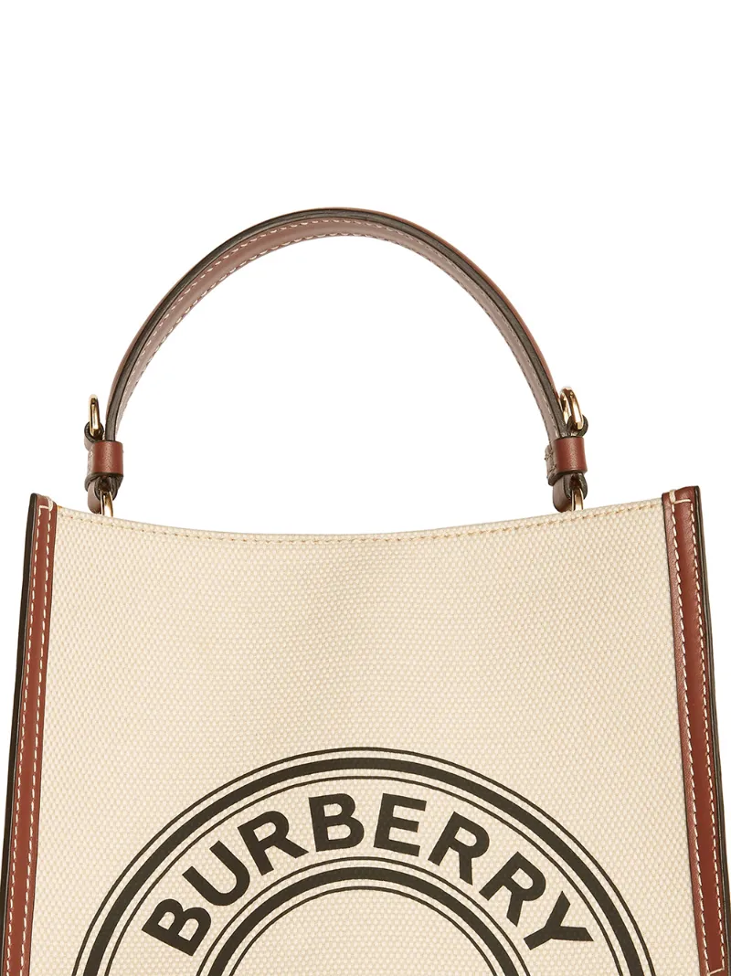 burberry small penny logo tote bag