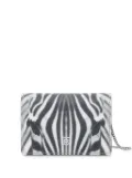 Burberry zebra print card case with detachable strap - Black