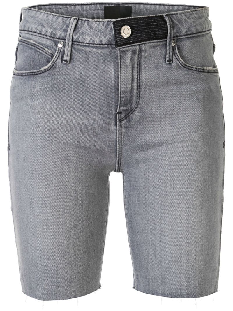 Rta Fitted Denim Shorts In Grey