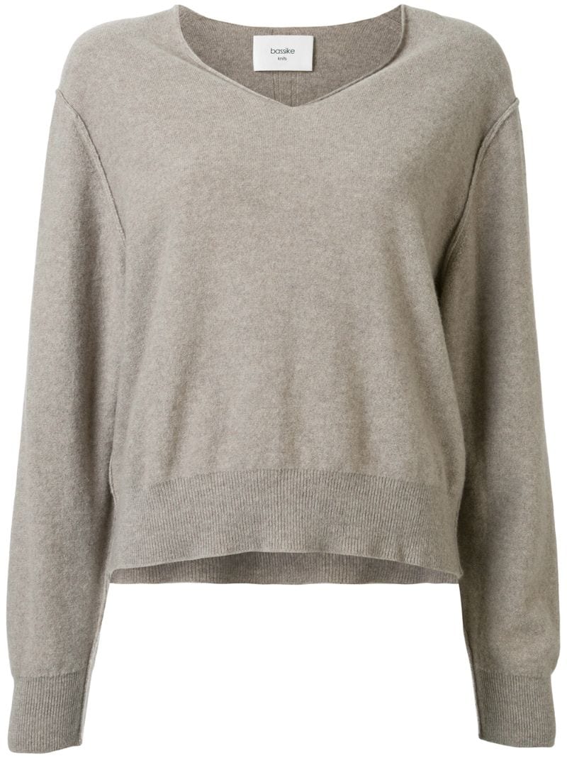 Bassike Slouchy Cashmere Jumper In Grey
