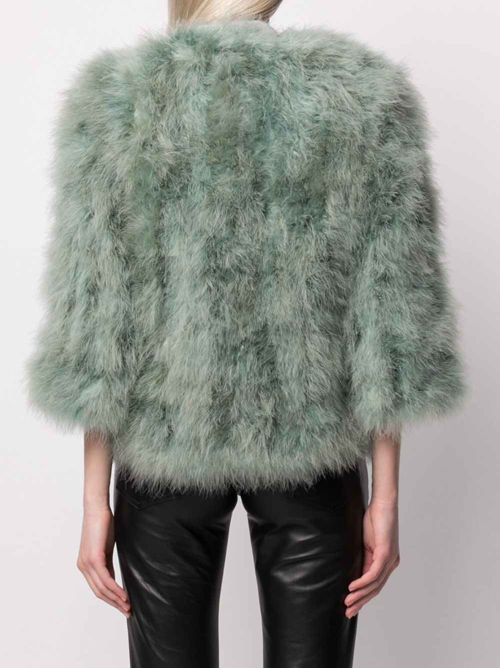 фото Yves salomon cropped fur jacket