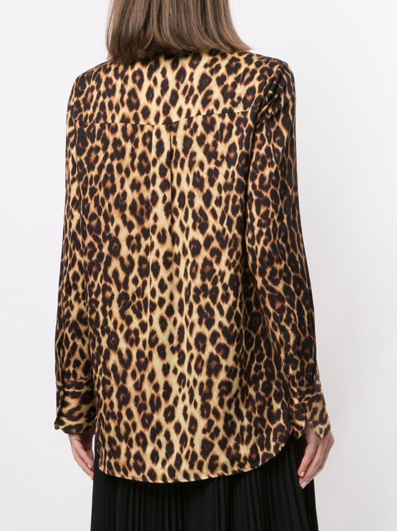 Shop A.l.c Emerson Leopard-print Shirt In Brown