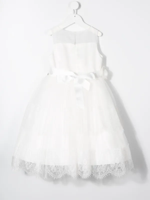 white lace overlay dress