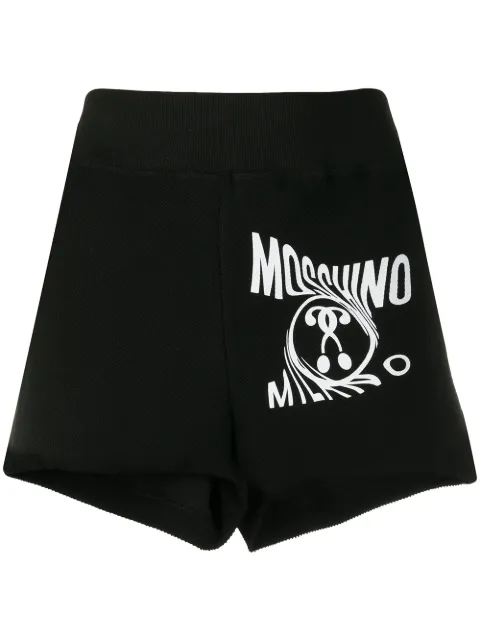 Moschino elasticated logo-print shorts