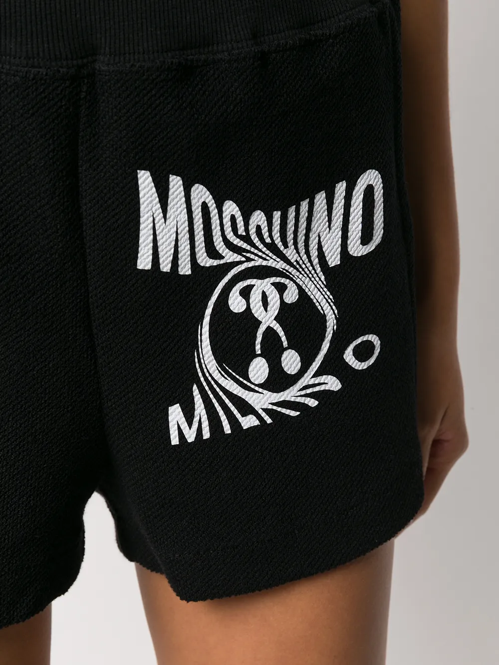 Moschino Shorts met logoprint Zwart