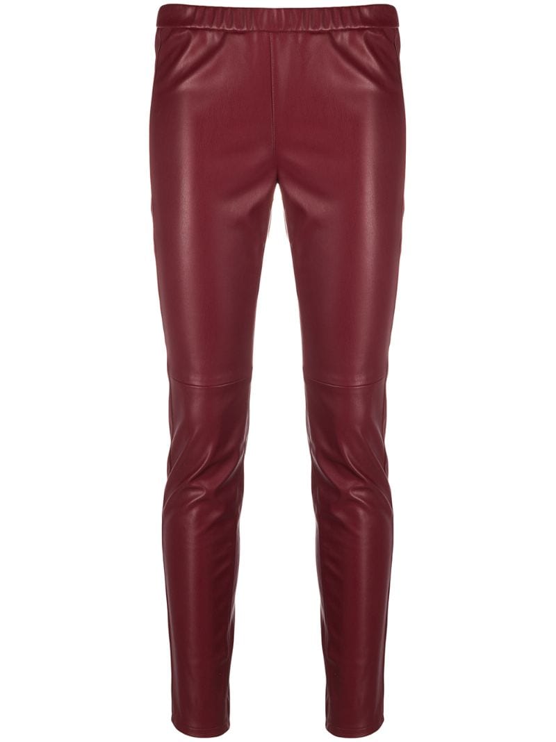 Michael Michael Kors Textured Elasticated Waist Trousers In Red