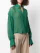 Jejia open-collar sheer blouse
