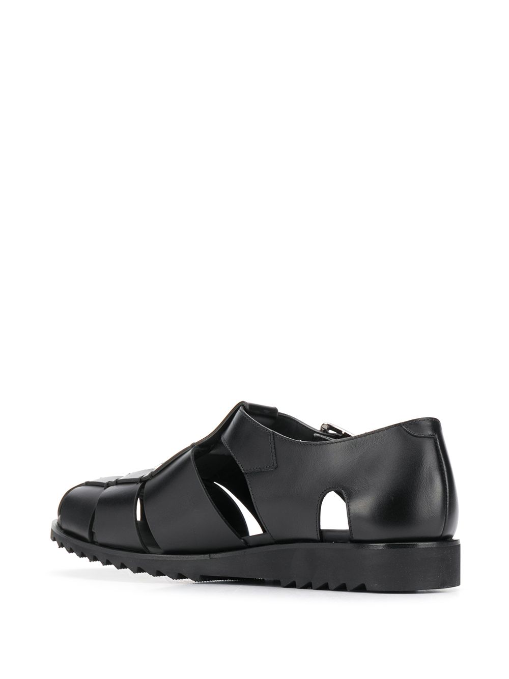 Shop Paraboot Pacific Buckle Sandals In Black