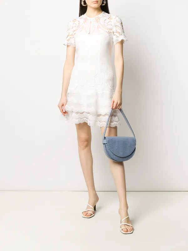 Simkhai lace-panelled Crepe Dress | White | FARFETCH