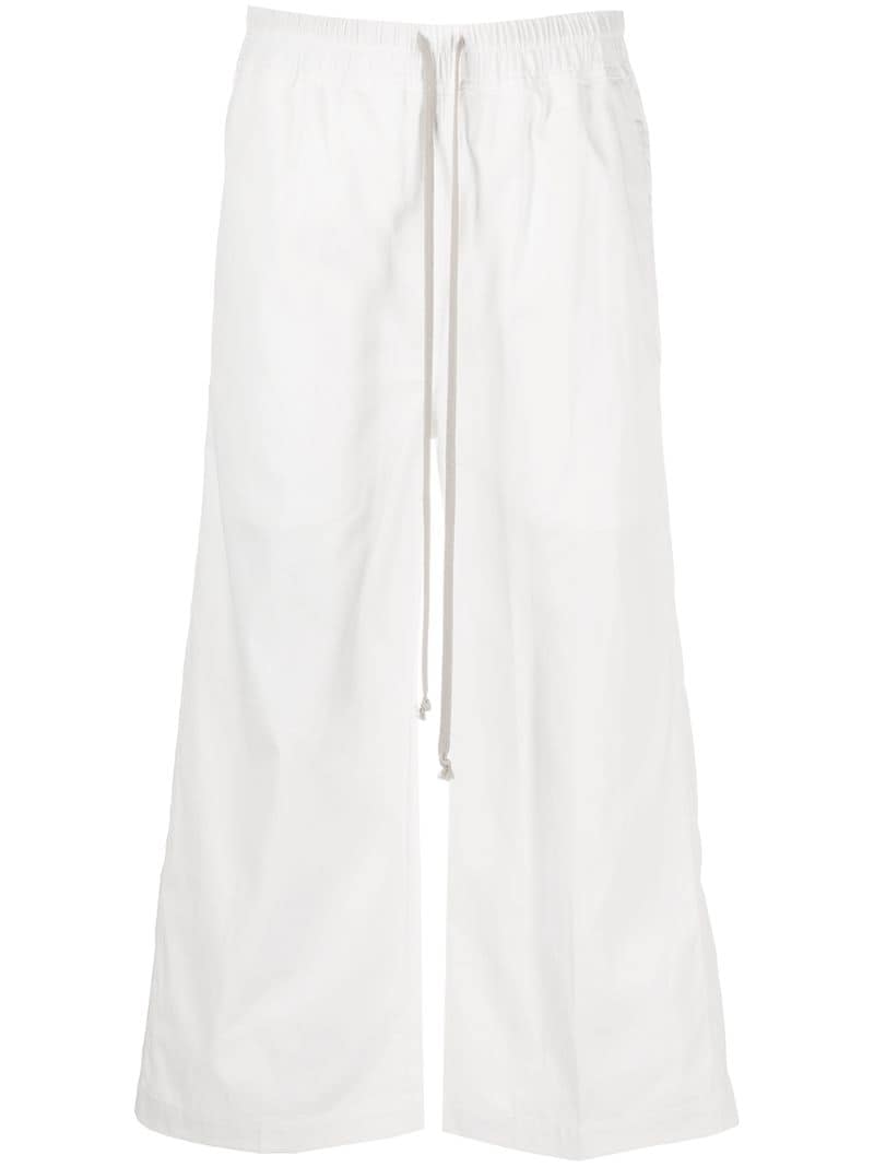 RICK OWENS DRKSHDW CROPPED WIDE-LEG TROUSERS