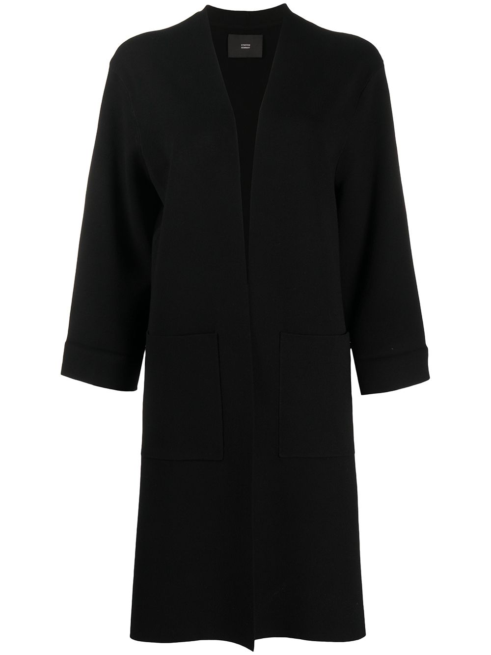 Steffen Schraut Open Front Cardi-coat In Black