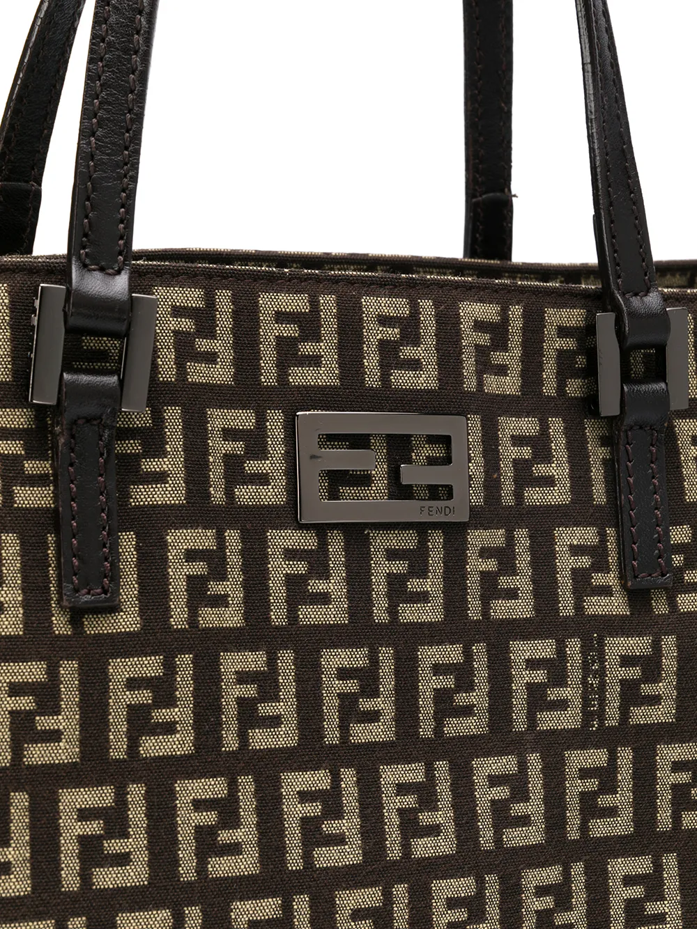 фото Fendi pre-owned жаккардовая сумка-тоут с логотипом ff