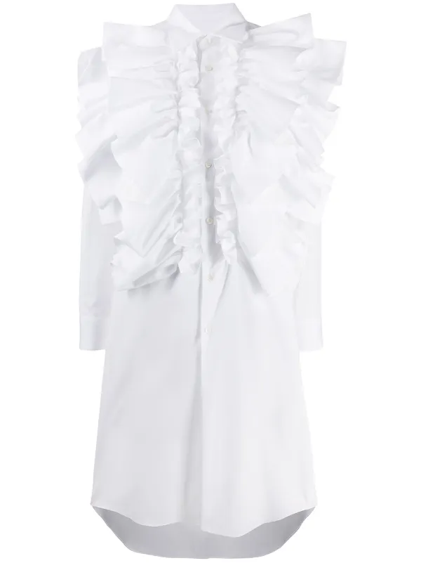 white cotton shirt dress