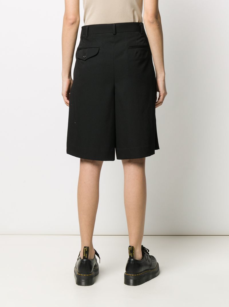 Shop Comme Des Garçons Cropped Culotte Trousers In Black