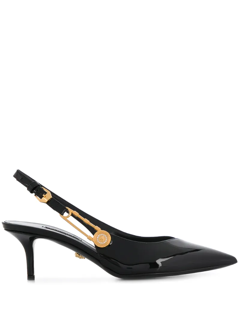 VERSACE MEDUSA SAFETY PIN PUMPS