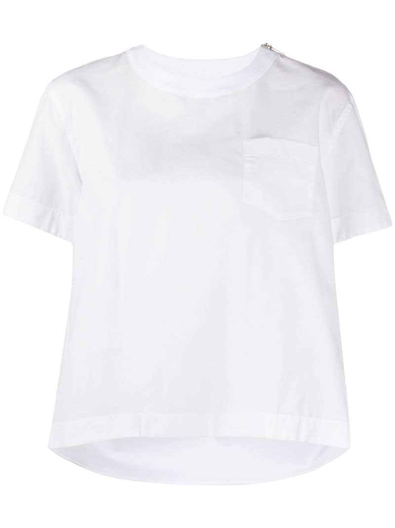 Sacai Boxy Fit T-shirt In White